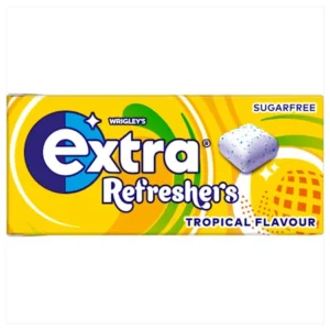 Extra Refreshers Tropical Flavour Sugarfree Chewing Gum Handy Box 7 Pieces