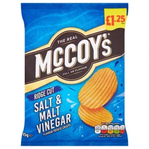 McCoy's Ridge Cut Salt & Malt Vinegar Flavour Potato Crisps 65g