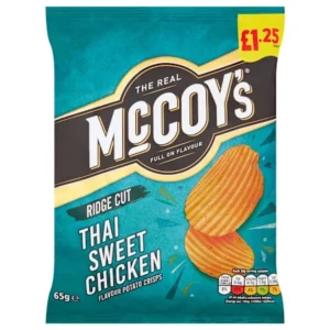 McCoy's Ridge Cut Thai Sweet Chicken Flavour Potato Crisps 65g